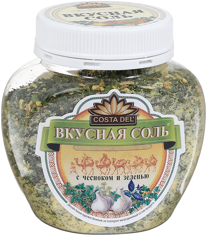 COSTA DEL Vkusnaya Salt with Garlic & Herbs 400g/6pack