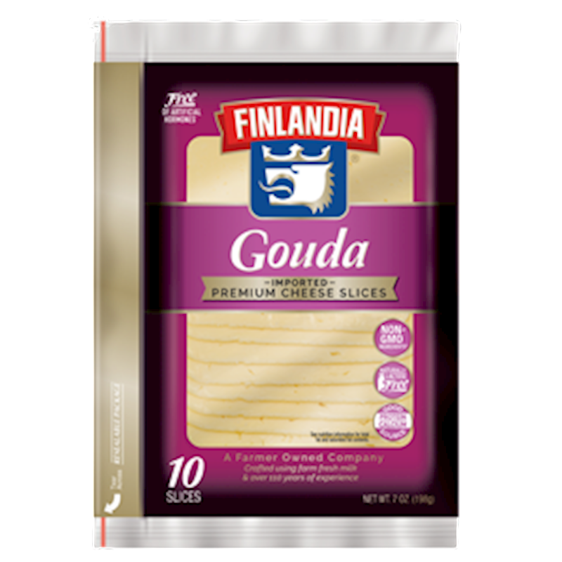 FINLANDIA Gouda Sliced Cheese 198g/12pack