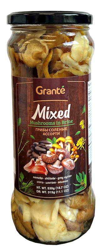 GRANTE Mixed Mushrooms in Brine 580ml/12pack