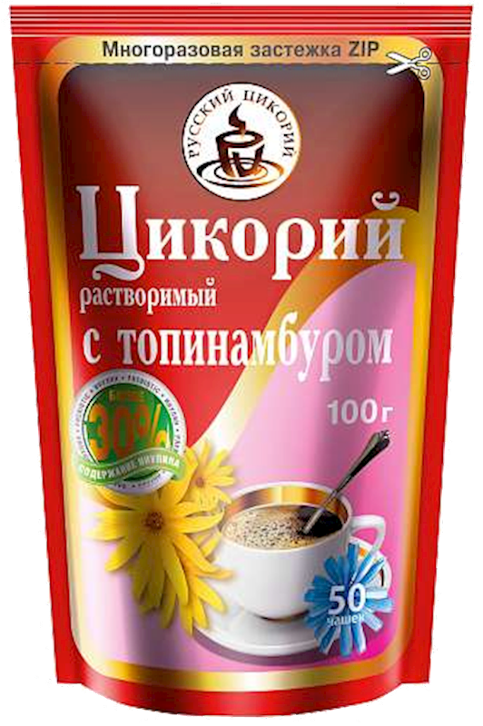 RUSSIAN CHICORY Instant Chicory Powder with Topinambur 100g/12pack