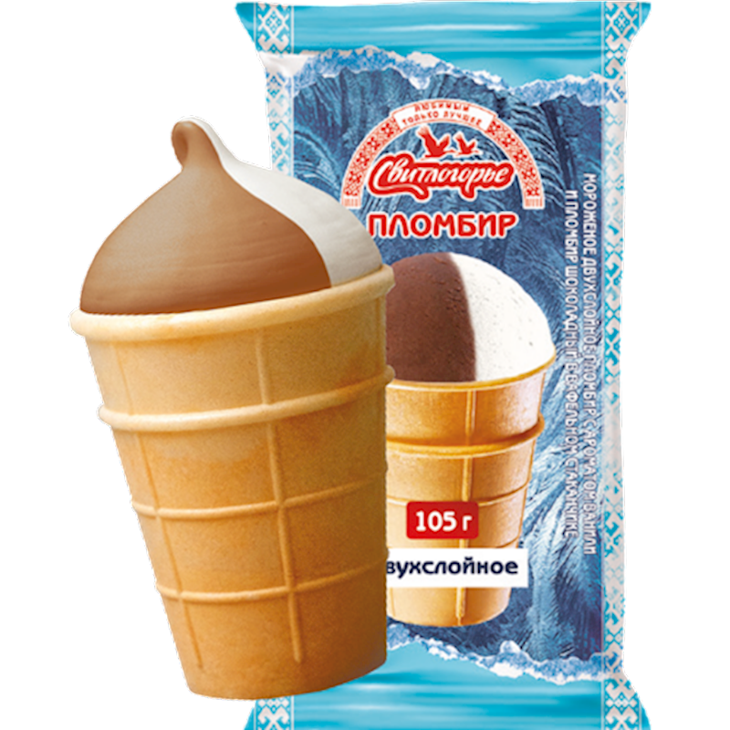 SVITLOGORIE Eskimo Vanilla & Chocolate Plombir Ice Cream 105g/30pack