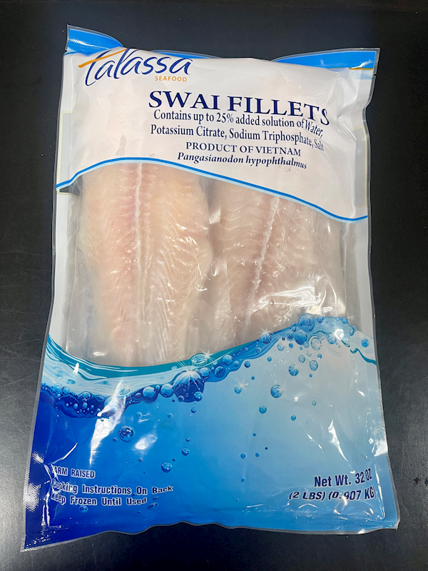 TALASSA Frozen Basa (Swai) Fillet ~2lb/6pack