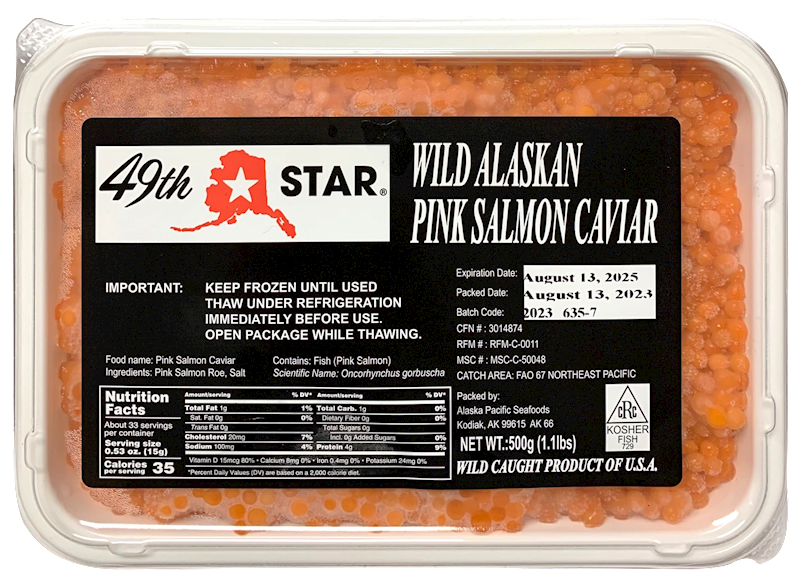 49th STAR Wild Alaskan Pink Salmon Caviar 500g