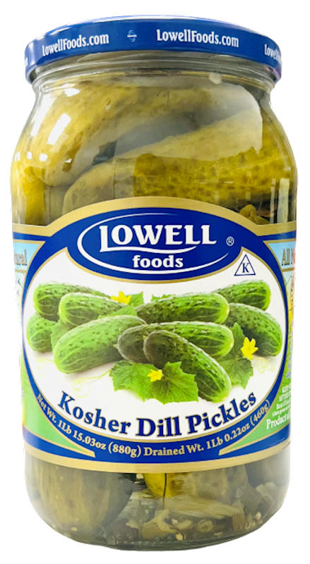 LOWELL Kosher Dill Pickles 880g/12pack