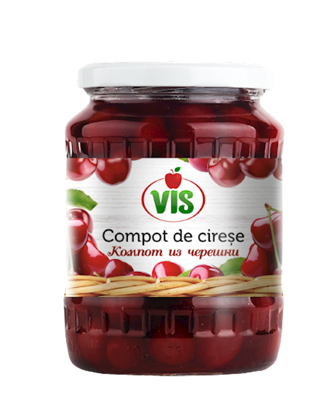 Vis Compote, Sweet Cherry W/Pits 710g/12pack