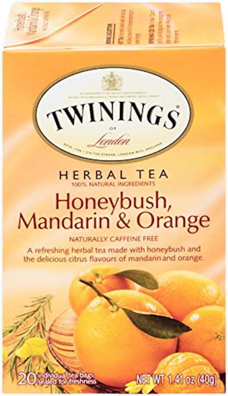 TWINING'S Honeybush, Mandarin & Orange Herbal Tea 20bag/6pack