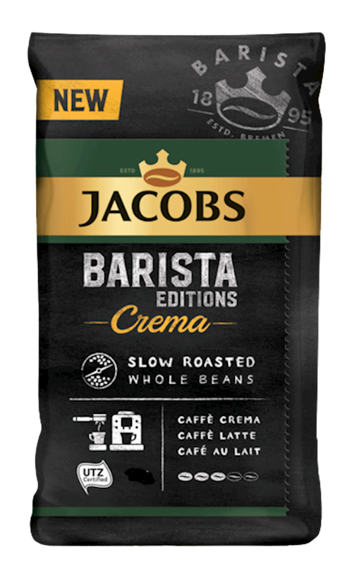 JACOBS Barista Editions Crema Slow Roasted Whole Coffee Beans 800g/6pack