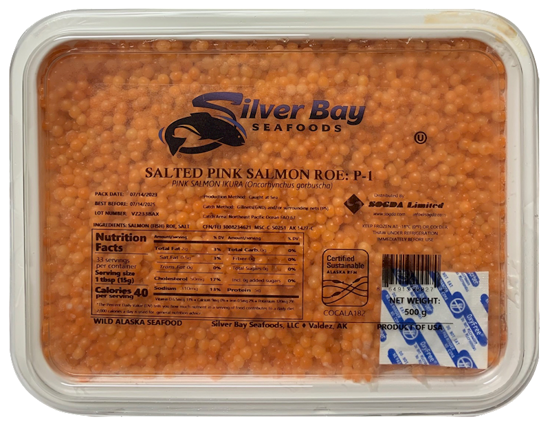 SILVER BAY Pink Salmon Ikura Grade P1 500g