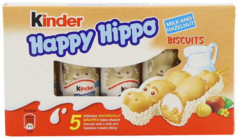 KINDER Happy Hippo Milk & Hazelnut Biscuits 100g/10pack