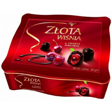Load image into Gallery viewer, SOLIDARNOSC Golden Cherry Chocolates with Alcoholized Cherry in Cherry Liqueur Flavored Filling
