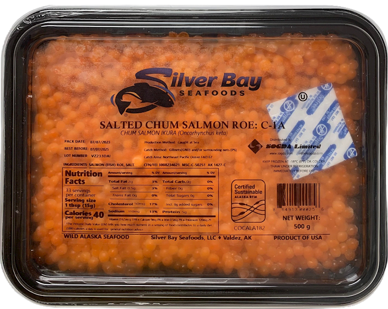 SILVER BAY Chum Salmon Ikura Grade C1-A 500g