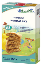 Load image into Gallery viewer, FLEUR ALPINE Baby Biscuits with Pear Juice 150g/6pack
