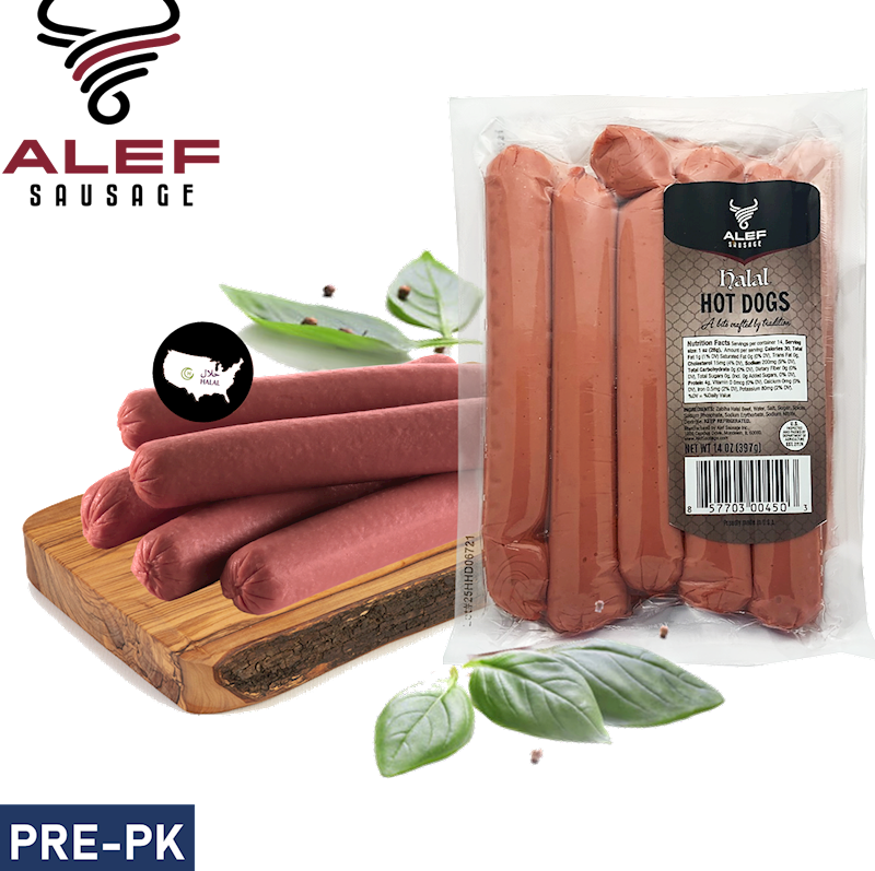 ALEF Halal Beef Hot Dogs 397g/10pack