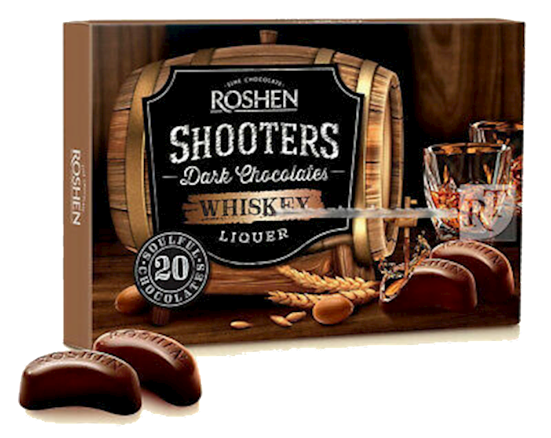 ROSHEN Shooters Dark Chocolates with Whiskey Liqueur 150g/10pack