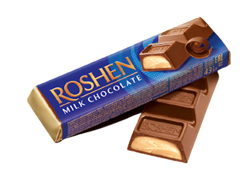 ROSHEN Batonchik Milk Chocolate Bar with Creme Brulé Filling 43g/30pack