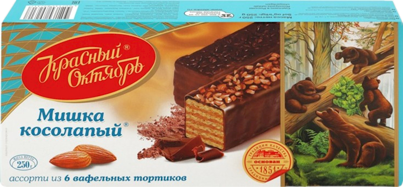 KRASNIY OKTYABR Mishka Kosolapiy Waffle Cake 250g/6pack