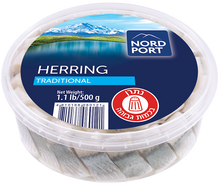 Load image into Gallery viewer, NORD PORT Lightly Salted Atlantic Herring Pieces in Oil - Traditional

