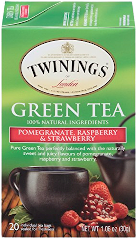 TWINING'S Pomegranate, Raspberry & Strawberry Green Tea 20bag/6pack