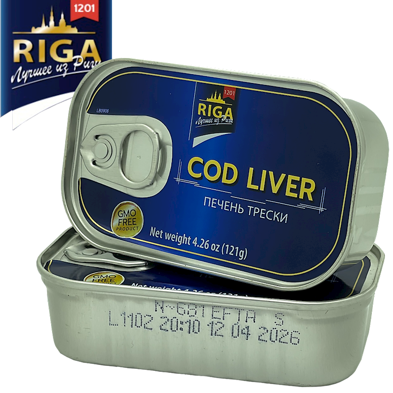THE BEST OF RIGA Cod Liver 121g/12pack