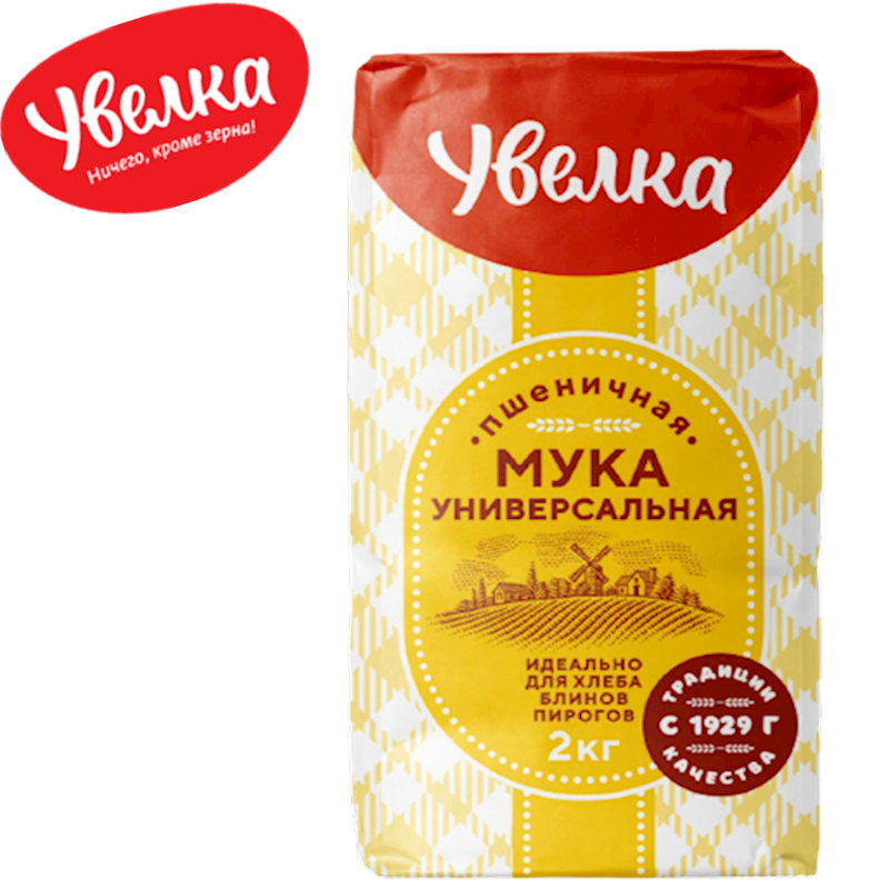 UVELKA Wheat Flour, Universal 2000g/6pack