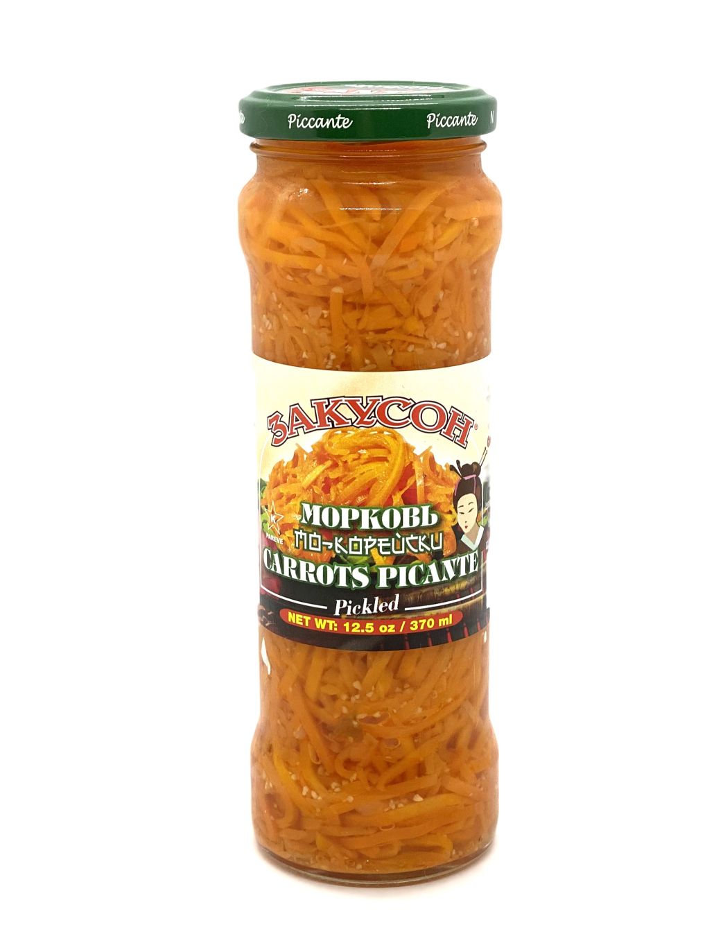 ZAKUSON Pickled Korean Style Carrots Picante 370ml