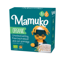 Load image into Gallery viewer, MAMUKO Organic Crushed Barley, Raw Buckwheat &amp; Oat Porridge 200g/10pack
