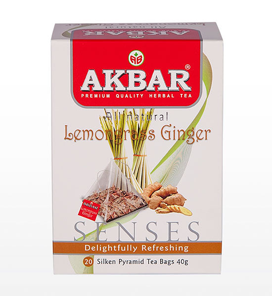 AKBAR Lemongrass Ginger Herbal Tea 20pyramid/10pack