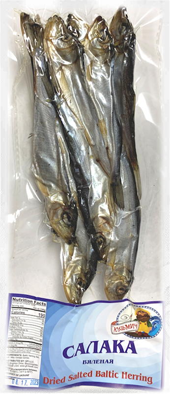 KUZMICH Dried Salted  Baltic Salaka (Herring) ~7lbs