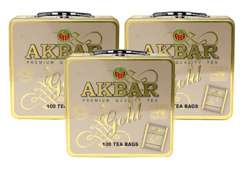 AKBAR Gold Premium Tea in Lunch Box 100bag/6pack