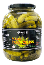 Load image into Gallery viewer, R&amp;S Dill &amp; Garlic Pickled Cornichons
