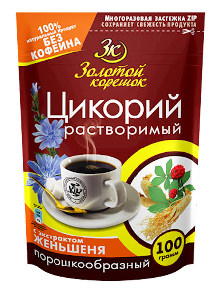 ZOLOTOY KORESHOK Chicory Powder with Ginseng 100g/12pack