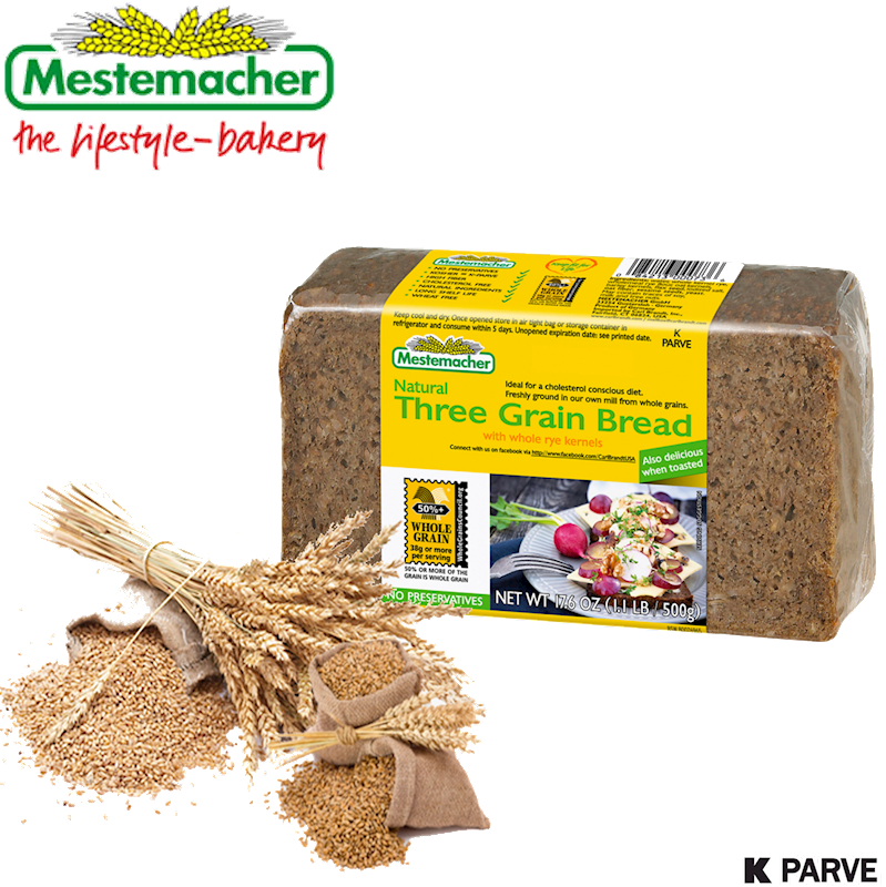 MESTEMACHER Three Grain Bread 500g/12pack