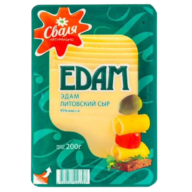 SVALIA Edam Sliced Cheese 45% 150g/18pack