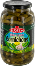 Load image into Gallery viewer, R&amp;S Dill &amp; Garlic Pickled Cornichons
