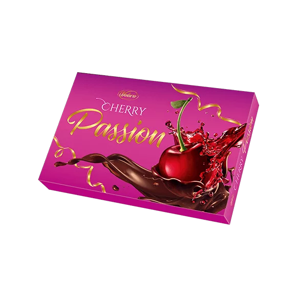 VOBRO Cherry Passion Chocolate Candy with Cherry in Alcohol 140g/12pack