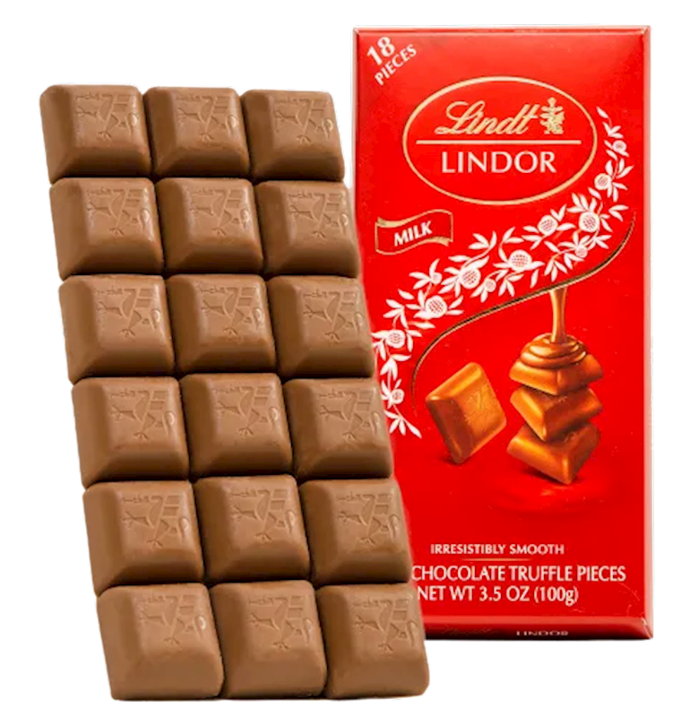 LINDT Lindor Milk Chocolate Truffle Pieces 90g/12pack