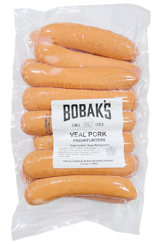 BOBAK'S Veal & Pork Frankfurters  ~5lbs