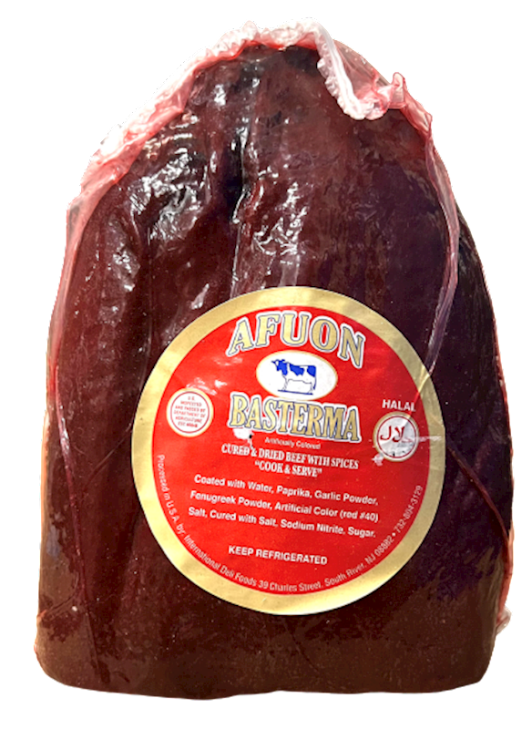 AFUON Basturma, Cured & Dried Beef with Spices (Halal) ~3lbs