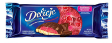 Load image into Gallery viewer, DELICJE Chocolate Glazed Cookies with Jelly 147g/24pack
