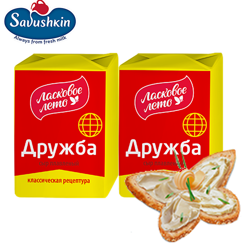 SAVUSHKIN Druzhba Melted Cheese 90g/24pack