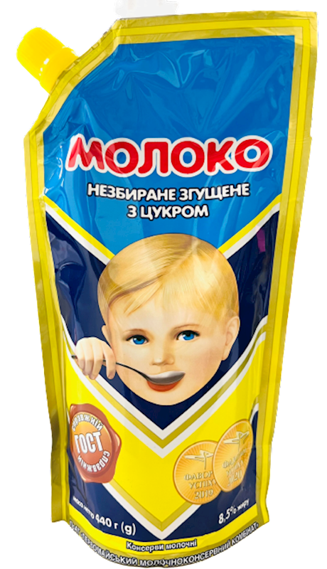 PERVOMAYSKIY MKK Condensed Milk with Sugar, Doypack