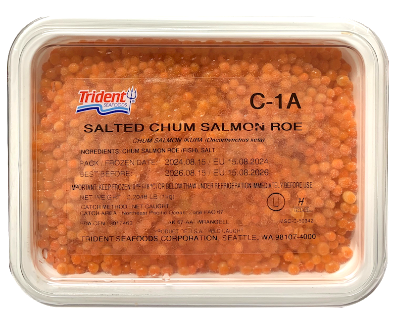 TRIDENT Salted Chum Salmon Roe, C-1A 1000g