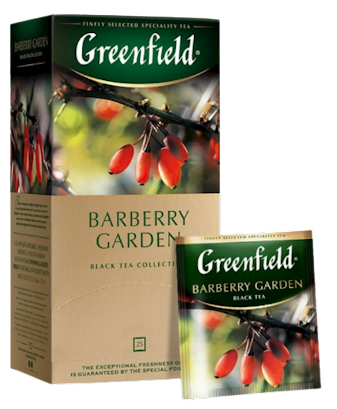 GREENFIELD Barberry Garden Black Tea 25-bags/10pack