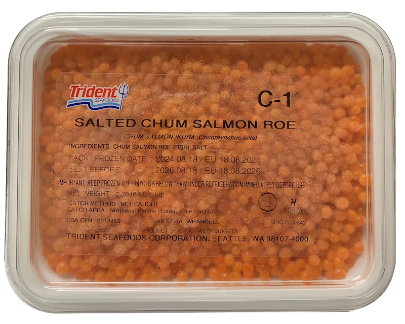 TRIDENT Salted Chum Salmon Roe, C-1 1000g