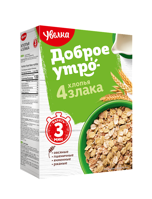 UVELKA 4 Grains Flakes  350g/6pack