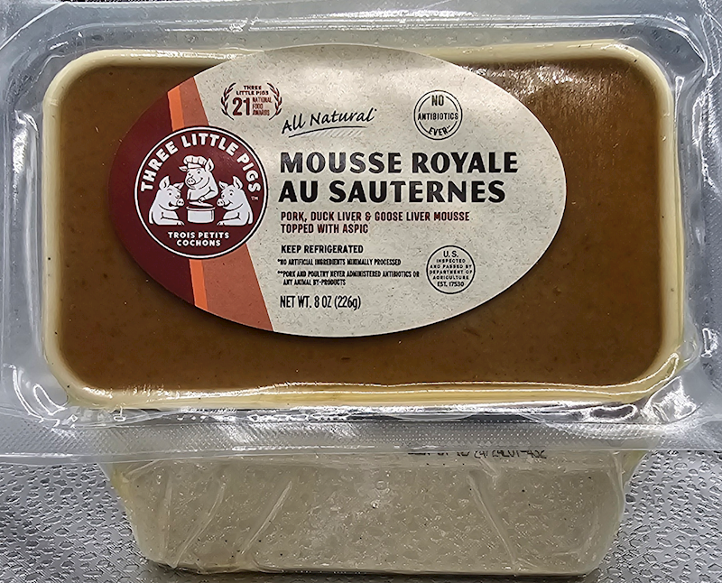 TROIS PETITS COCHONS Mousse Royale au Sauternes Pork, Duck Liver & Goose Liver Moussse 226g/6pack