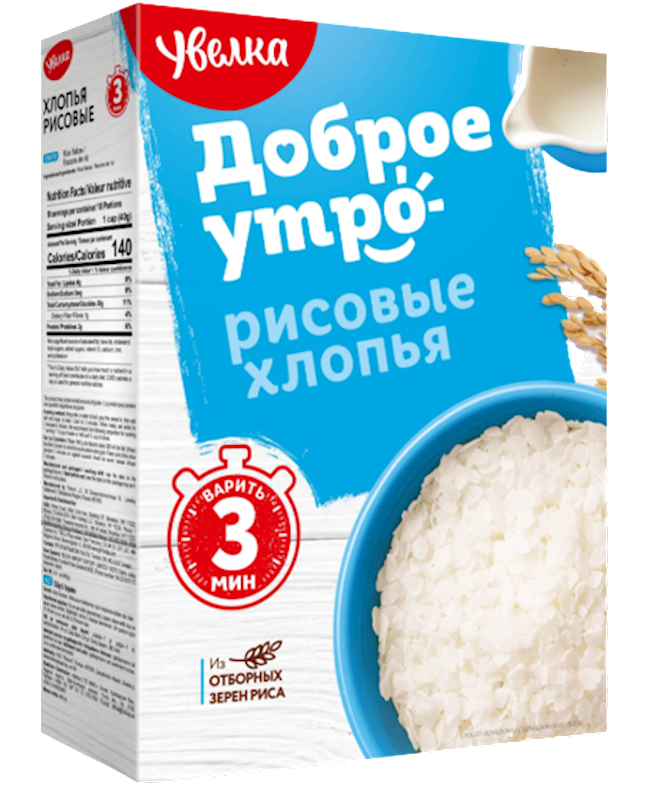 UVELKA Rice Flakes 400g/6pack