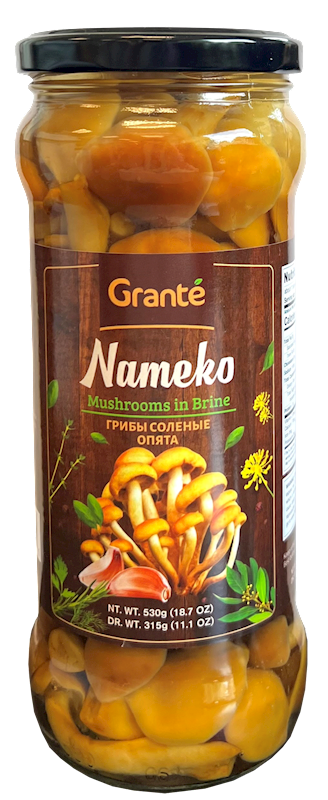 GRANTE Nameko Mushrooms (Opyata) in Brine 530ml/12pack