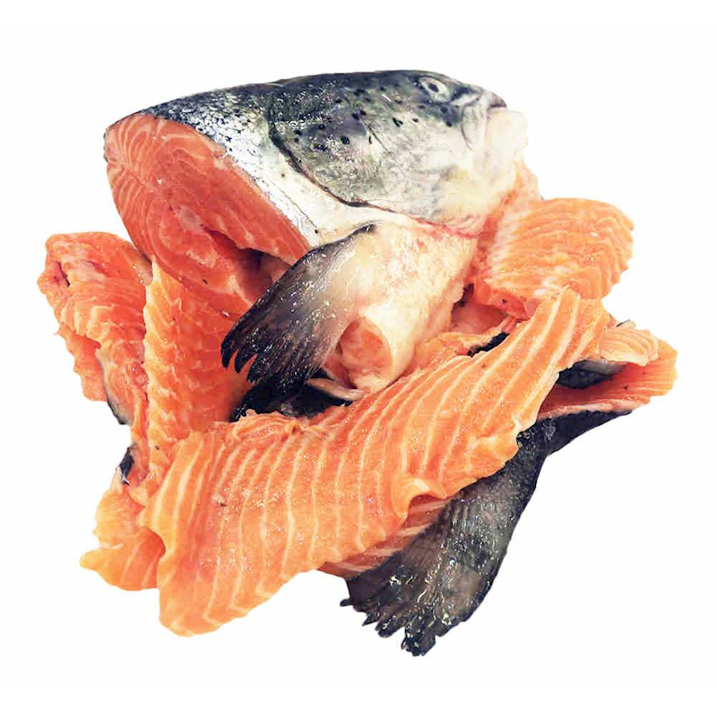 QUEEN HARBOUR Frozen Salmon Pieces for Uha/Head Soup ~13lbs