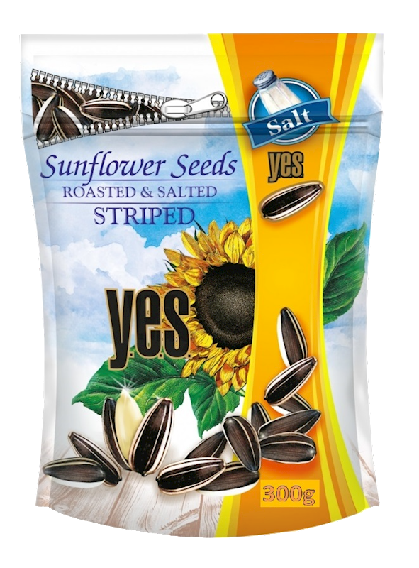 Yes Sunflower Seeds Striped, Salted 300g/18pack